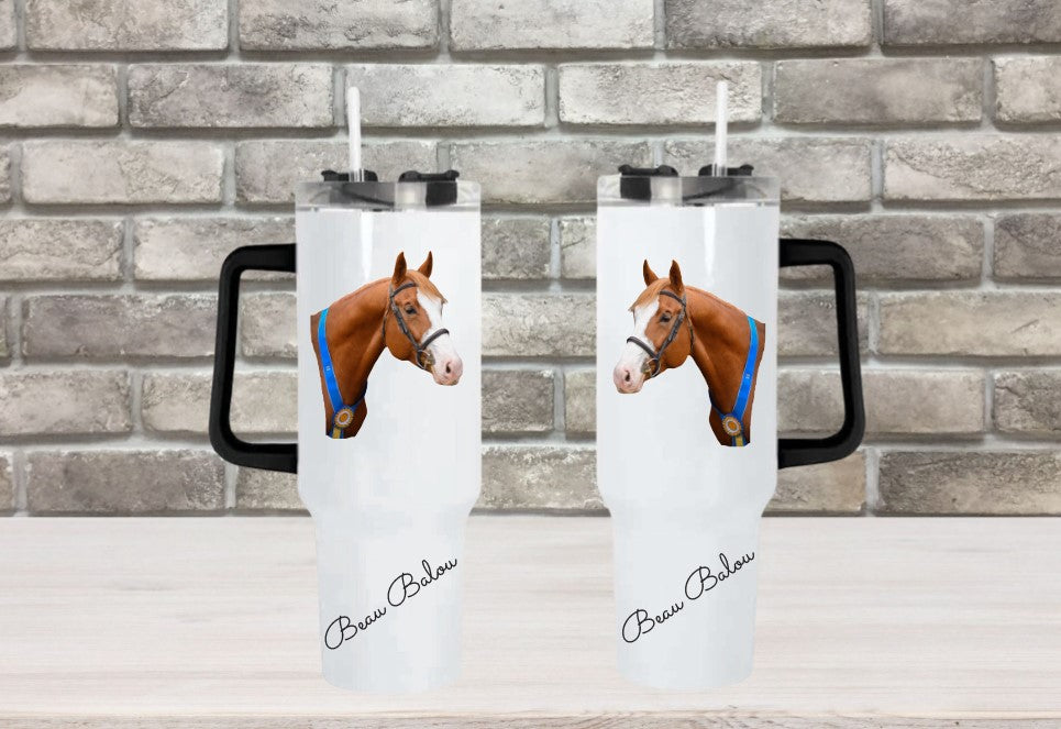 BEAU BALOU 40oz Double Insulated Travel Mug with Handle
