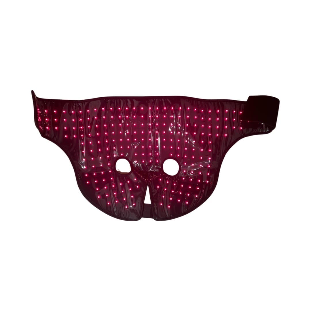 “Horse wearing red light therapy bonnet pad on poll region”
“Equine TMJ near-infrared LED pad close-up”
“Wireless calming LED bonnet for nervous horse before trailering”
“SV Equine Therapy head and poll light therapy device in use”