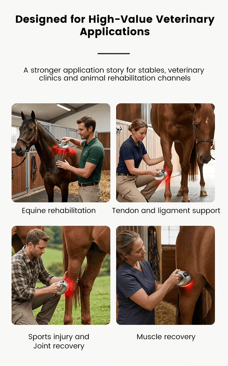 SV Equine Therapy Vet-Cure Max – Multi-Wavelength Handheld Laser Therapy Device for Horses
