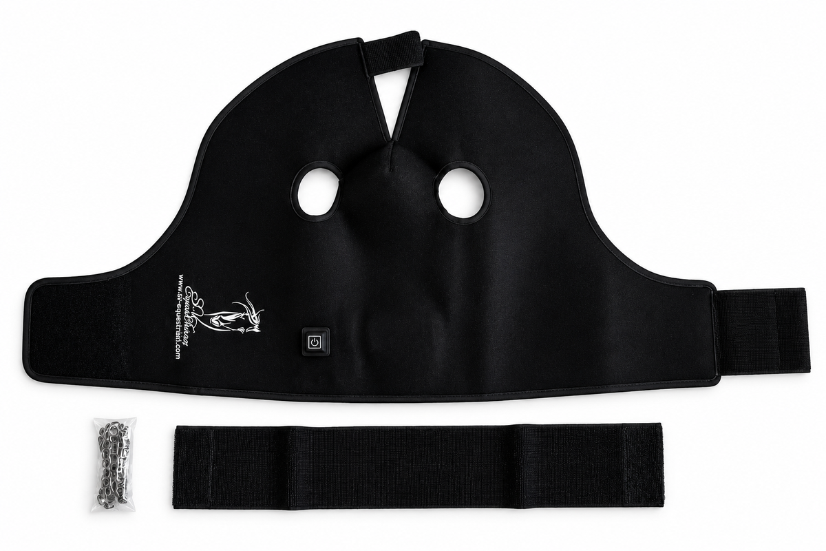 SV Equine Therapy ACTIVE Bonnet LED Light Therapy Pad β Calming Red & Infrared for Poll, Head & TMJ