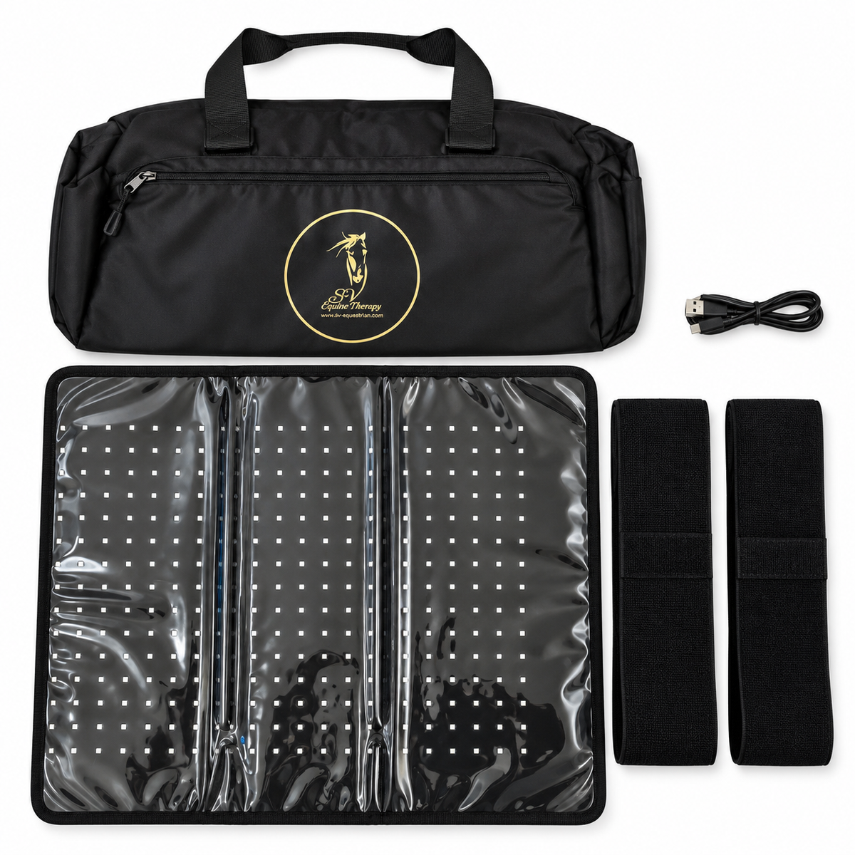 SV Equine Therapy ACTIVE Large Square LED Light Therapy Pad – Red & Infrared Relief for Back, Neck, Shoulders & Core