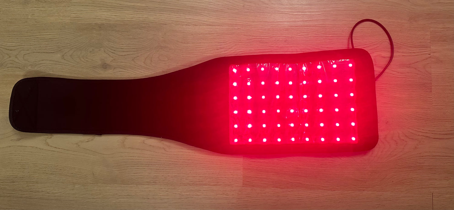 Cordless washable LED  red and near-infrared wrap for horses legs