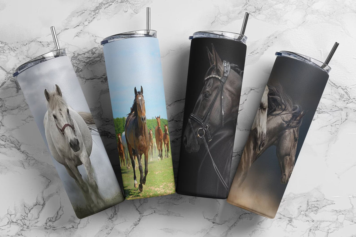Equestrian 20oz Skinny Tumbler - Design 30