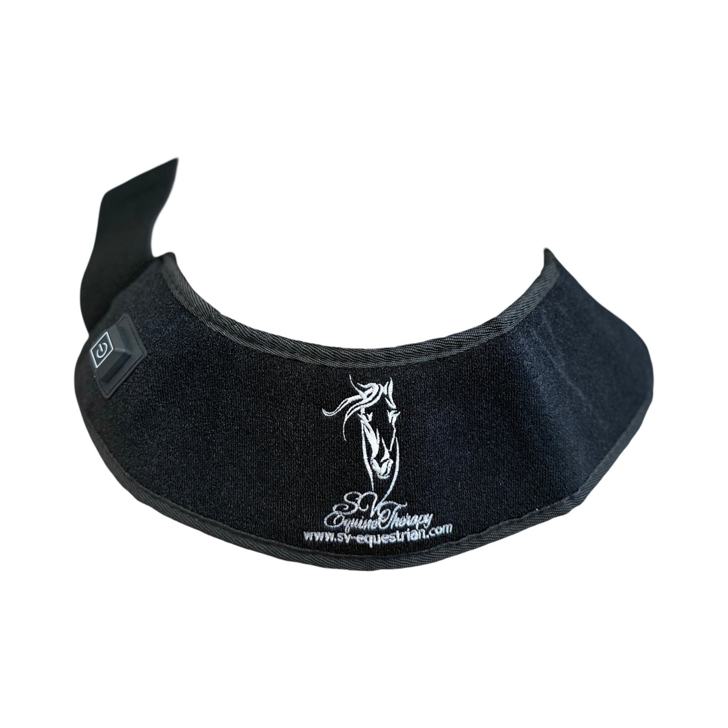 Horse hoof wrapped in red light therapy pad”
“Infrared LED pad treating coronary band inflammation”
“Cordless hoof LED therapy device with Velcro fastening”
“Equine poll calming pad opened flat under halter”