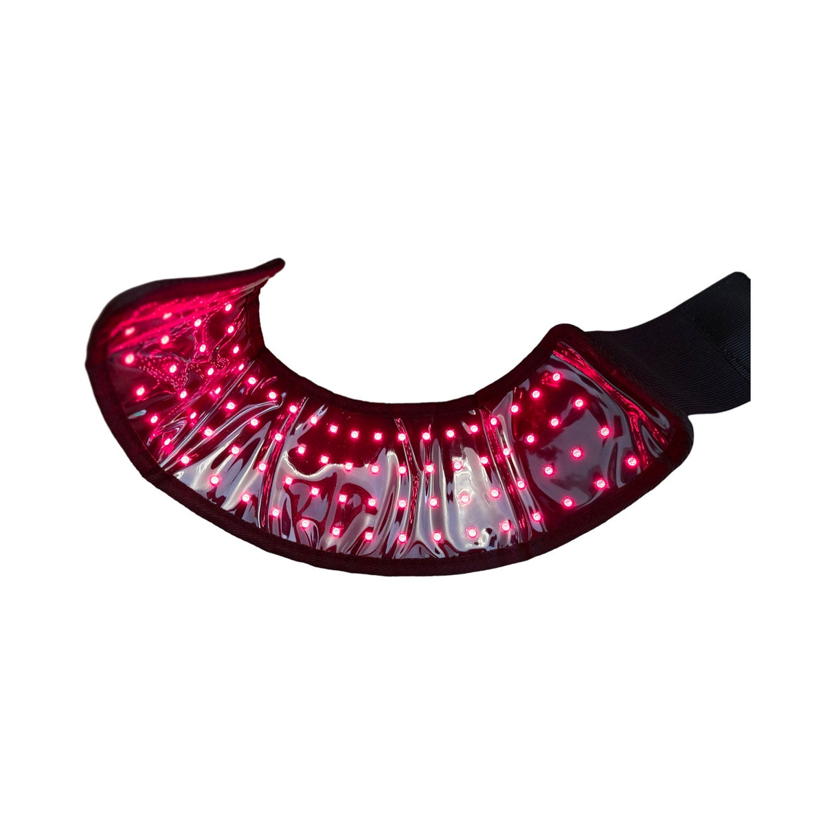 Horse hoof wrapped in red light therapy pad”
“Infrared LED pad treating coronary band inflammation”
“Cordless hoof LED therapy device with Velcro fastening”
“Equine poll calming pad opened flat under halter”