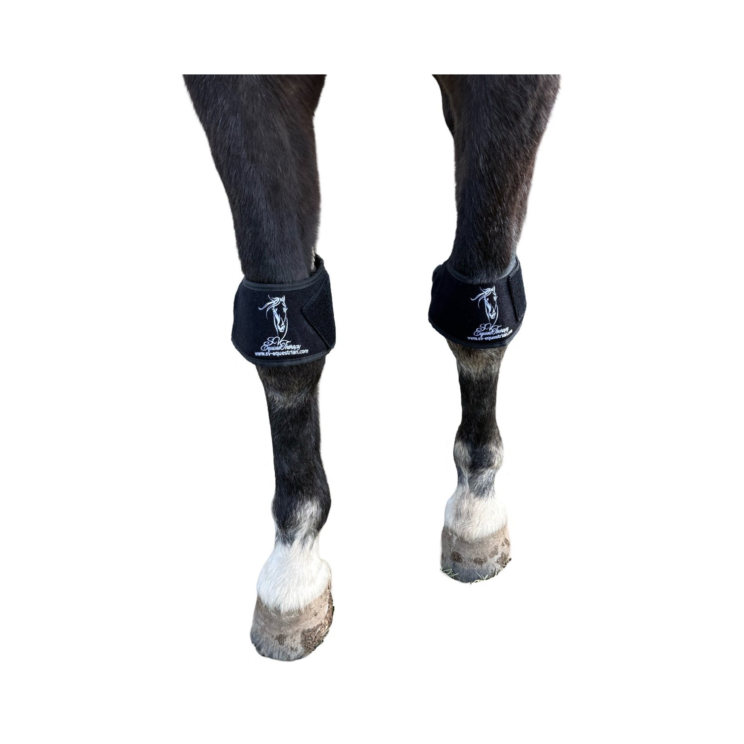 Horse hoof wrapped in red light therapy pad”
“Infrared LED pad treating coronary band inflammation”
“Infrared LED pad treating knee inflammation”
“Cordless hoof LED therapy device with Velcro fastening”