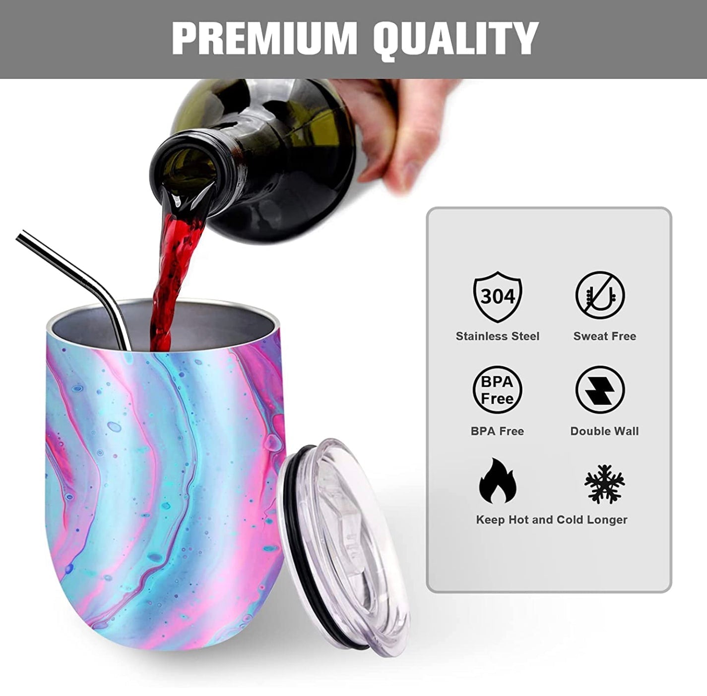 BEAU BALOU 12oz Insulated Wine Tumbler