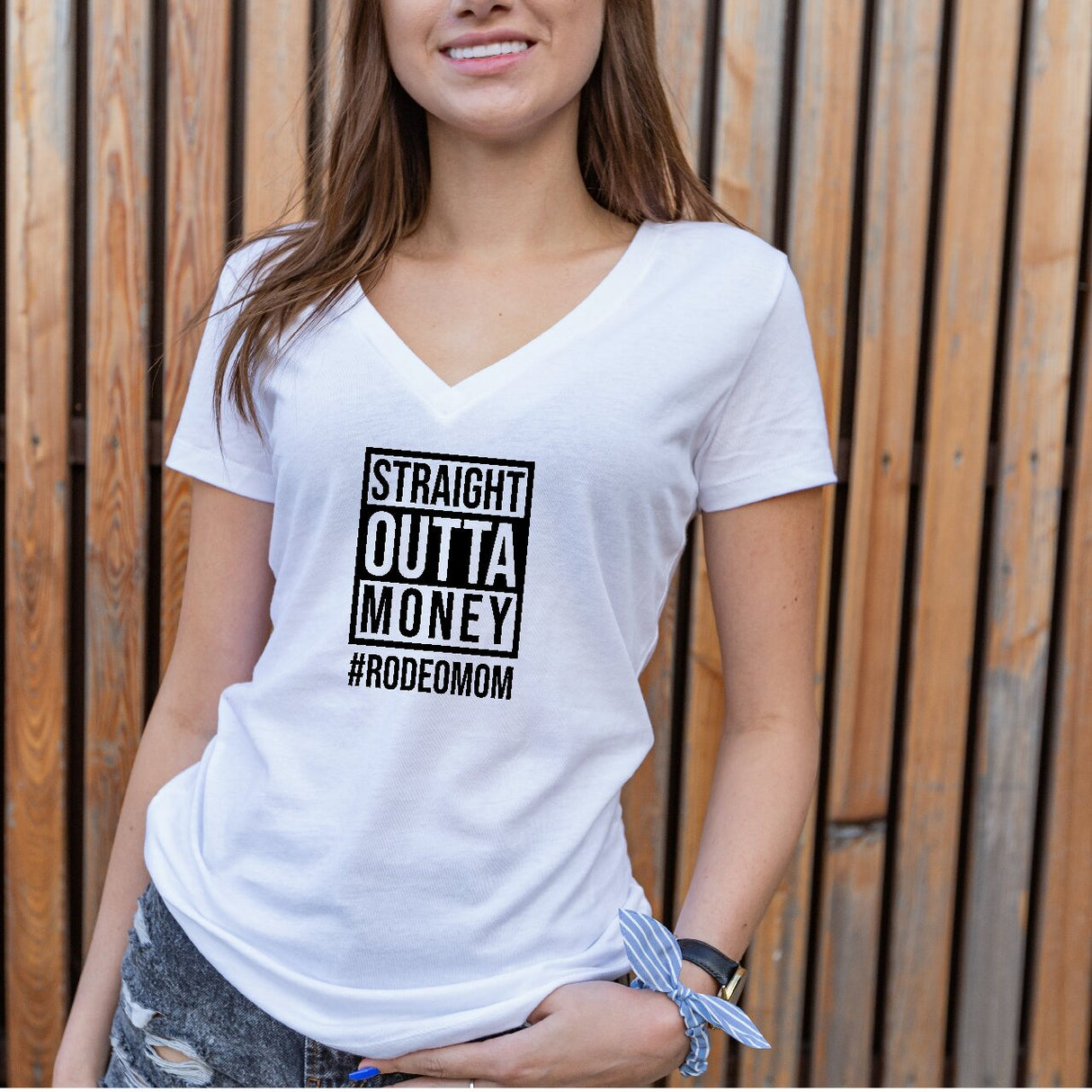 Straight Outta Money #RODEOMOM - T-Shirt