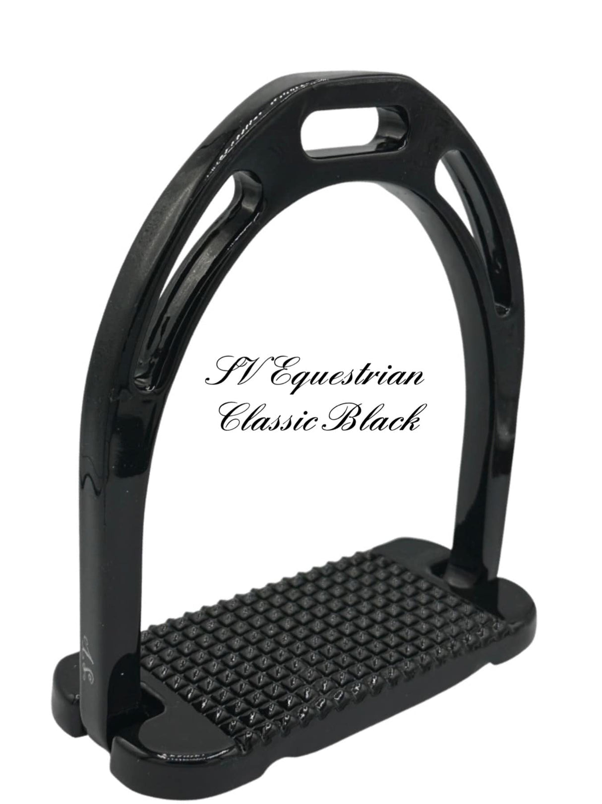 SCRATCH & DENT SV EQUESTRIAN - CLASSIC BLACK ALUMINUM STIRRUPS (NEW DESIGN)