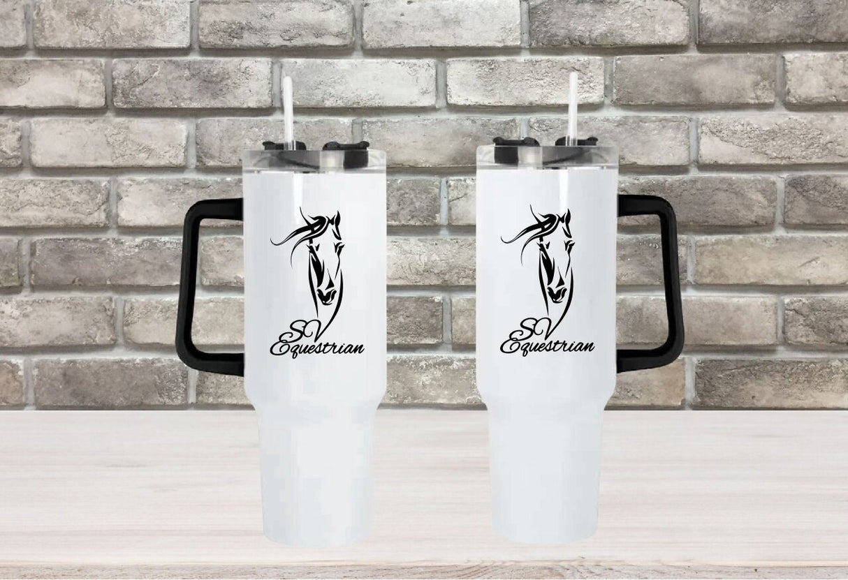 SV EQUESTRIAN 40oz Double Insulated Travel Mug with Handle