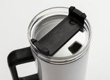The Coach ~ Survives on Coffee & Cigarettes  - 40oz Double Insulated Travel Mug with Handle