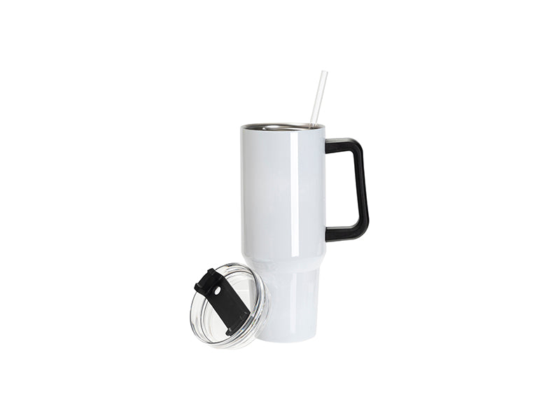 Barrel Racing Life Line - 40oz Double Insulated Travel Mug with Handle