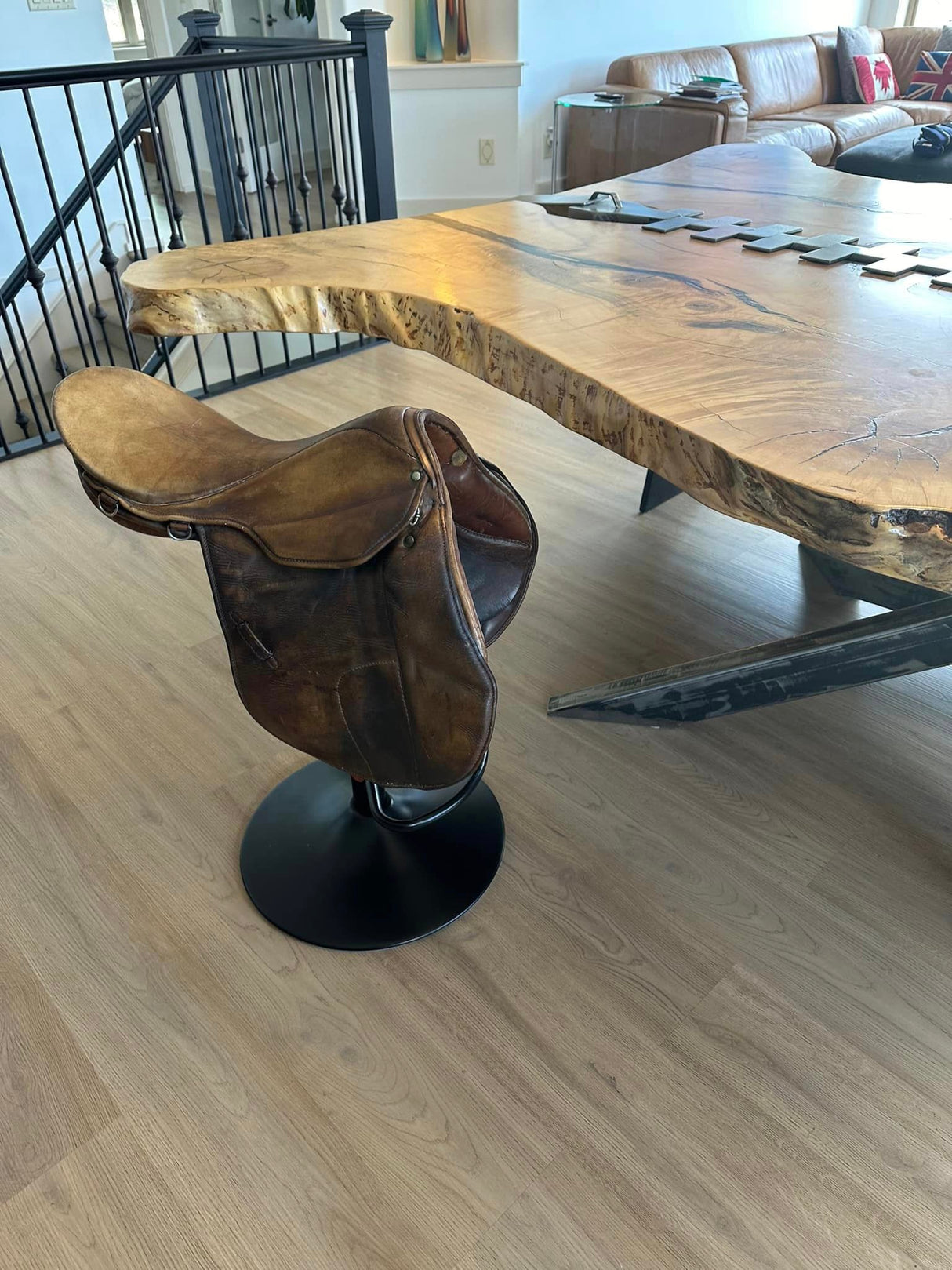 CUSTOM SADDLE BAR/COUNTER STOOL