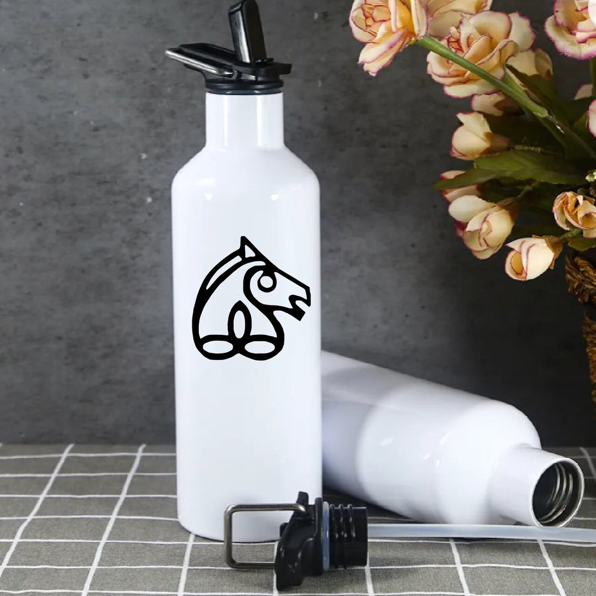 Irish Sports Horse Warmblood Double Walled Stainless Steel Insulated 500ml water bottle.