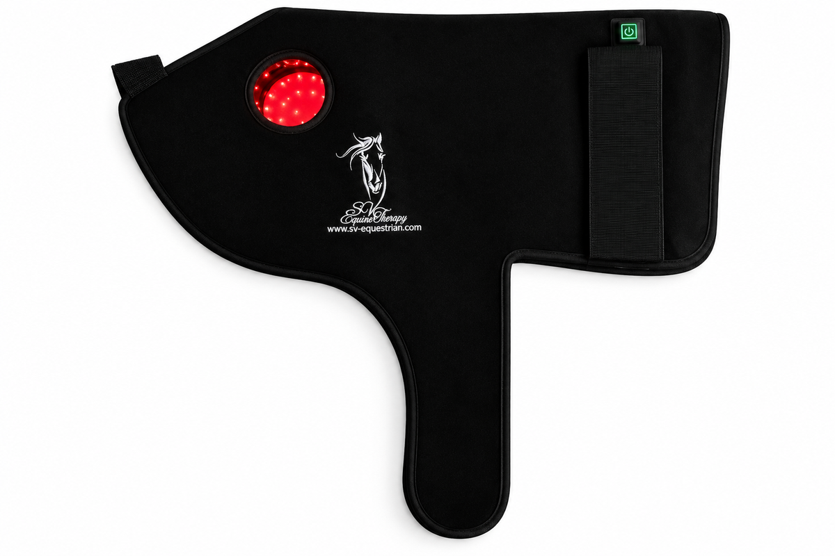 SV Equine Therapy ACTIVE Hood LED Light Therapy Pad – Red & Infrared for Poll, Neck, Head & TMJ
