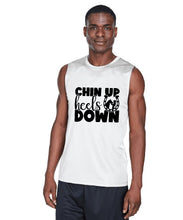 Load image into Gallery viewer, Chin Up Heels Down Design 3 Tank Top
