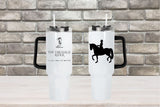 The Dressage Rider ~ It All Has To Match   - 40oz Double Insulated Travel Mug with Handle