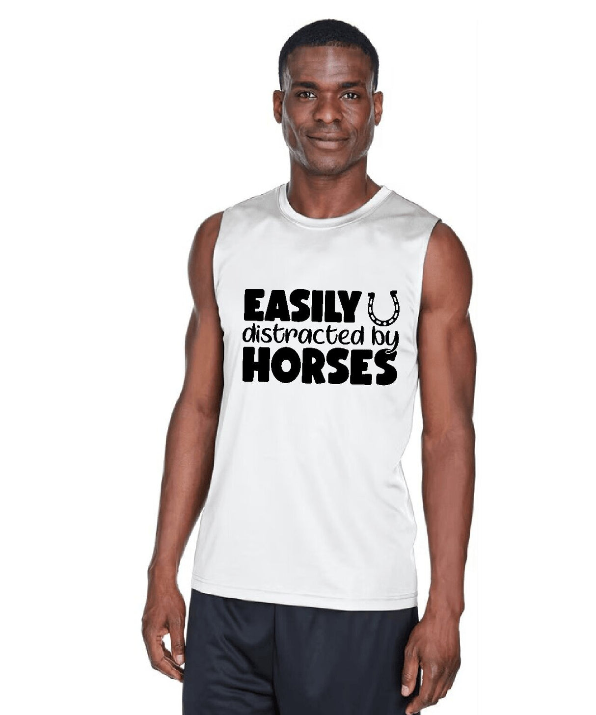 Easily Distracted By Horses Design 1 - Tank Top