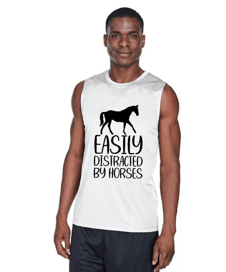 Easily Distracted By Horses Design 2 - Tank Top