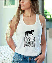 Load image into Gallery viewer, Easily Distracted By Horses Design 2 Tank Top
