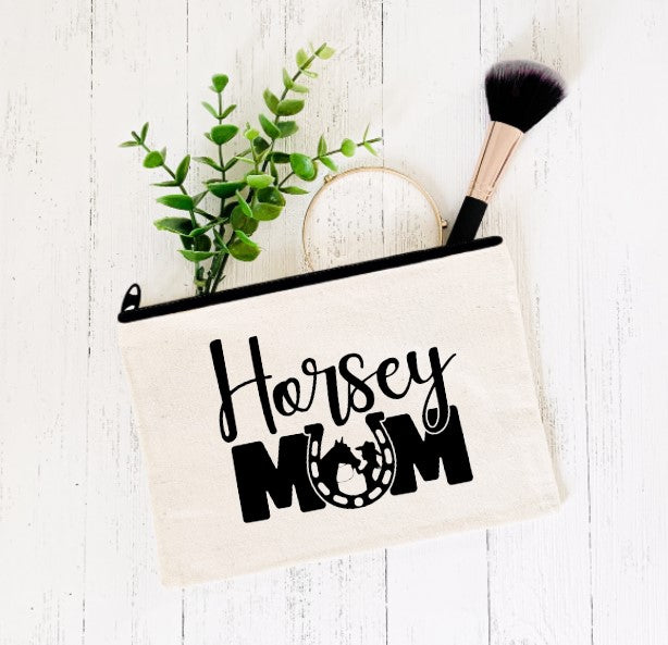 Horsey Mum 1 - Zipper Bags for Cosmetics, Pencils or Show Cash