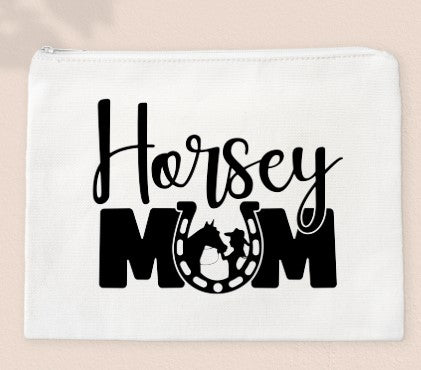 Horsey Mum 1 - Zipper Bags for Cosmetics, Pencils or Show Cash
