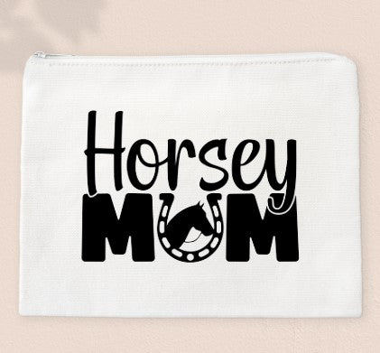 Horsey Mum 2 - Zipper Bags for Cosmetics, Pencils or Show Cash