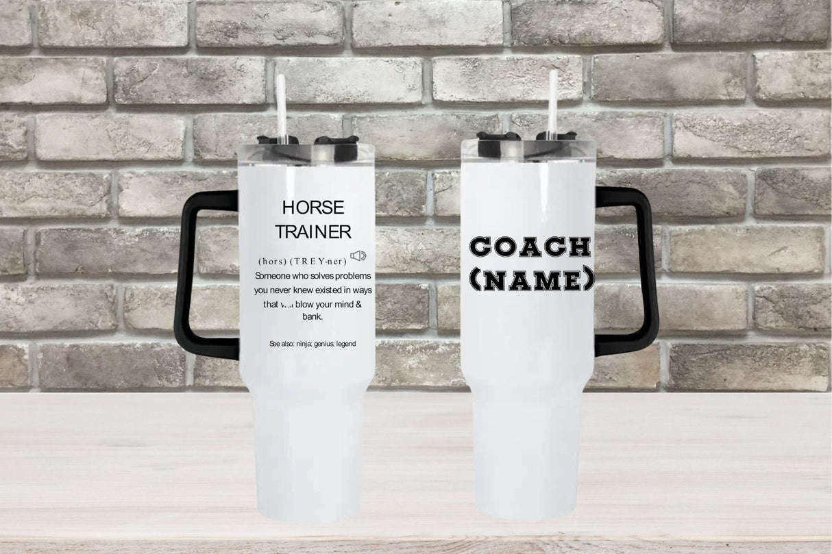 Horse Trainer  - 40oz Double Insulated Travel Mug with Handle