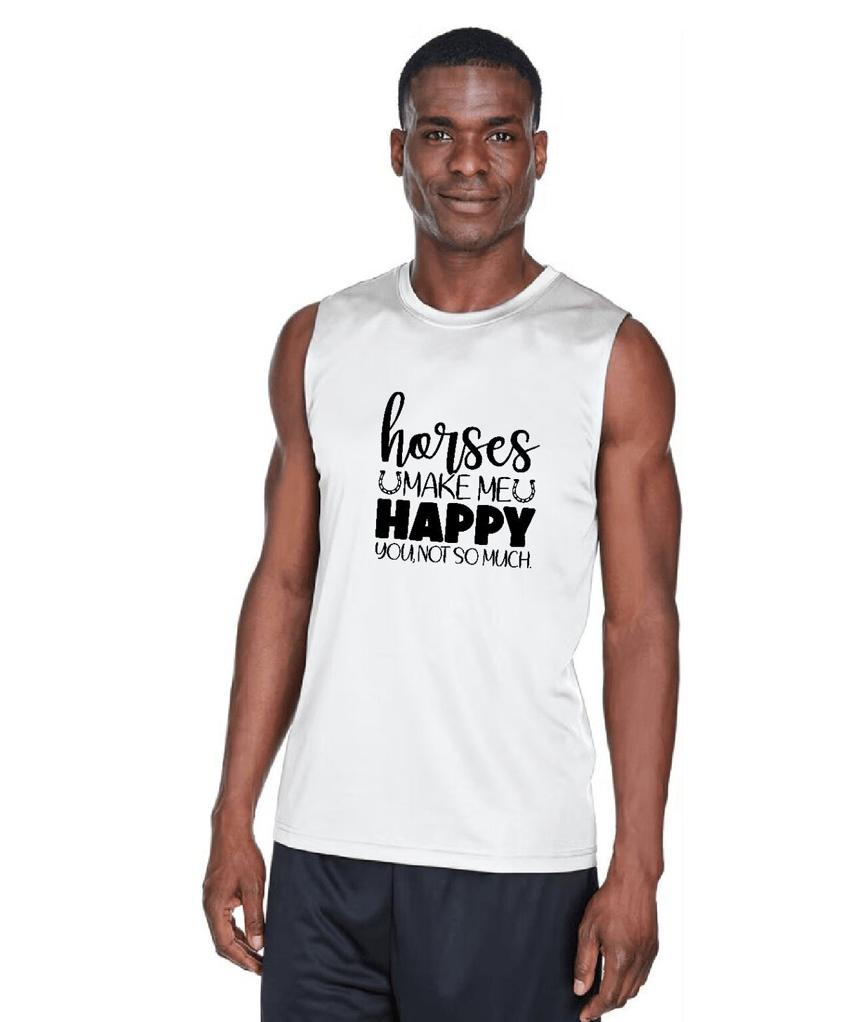 Horses Make Me Happy Design 1 - Tank Top