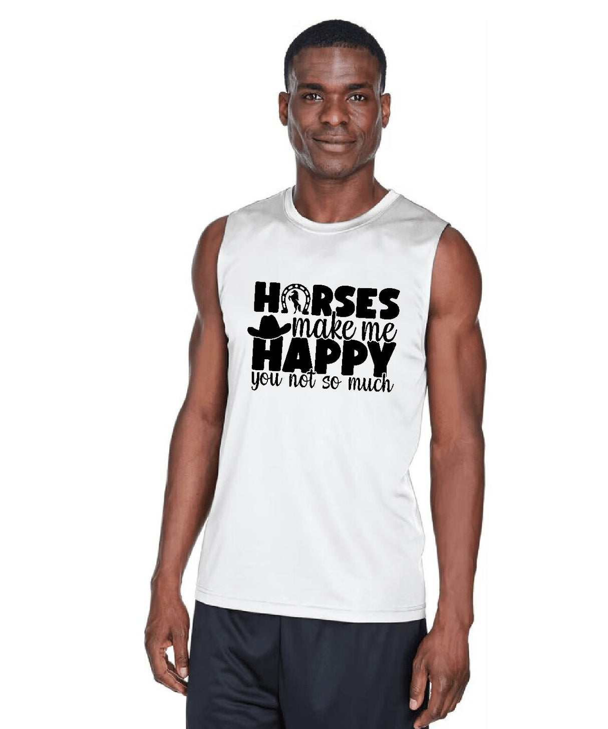 Horses Make Me Happy Design 3 - Tank Top