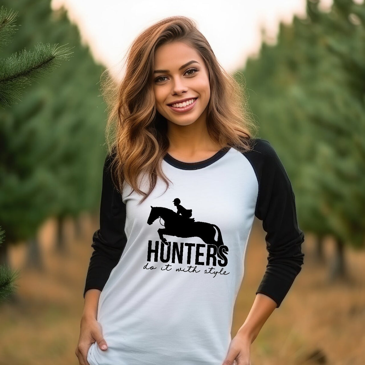 Hunters Do It With Style - Raglan 3/4 Sleeve Shirt