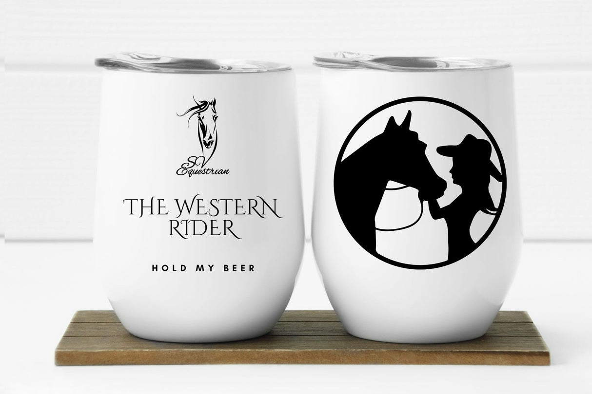 The Western Rider ~ Hold My Beer~ 12oz Insulated Wine Tumbler