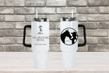 The Western Rider ~ Hold My Beer  - 40oz Double Insulated Travel Mug with Handle