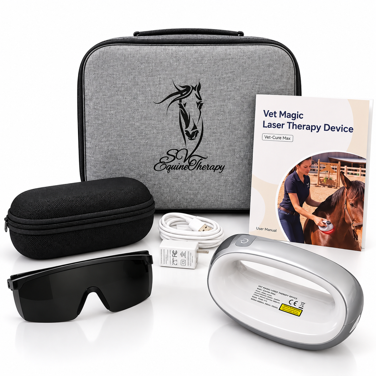 SV Equine Therapy Vet-Cure Max – Multi-Wavelength Handheld Laser Therapy Device for Horses
