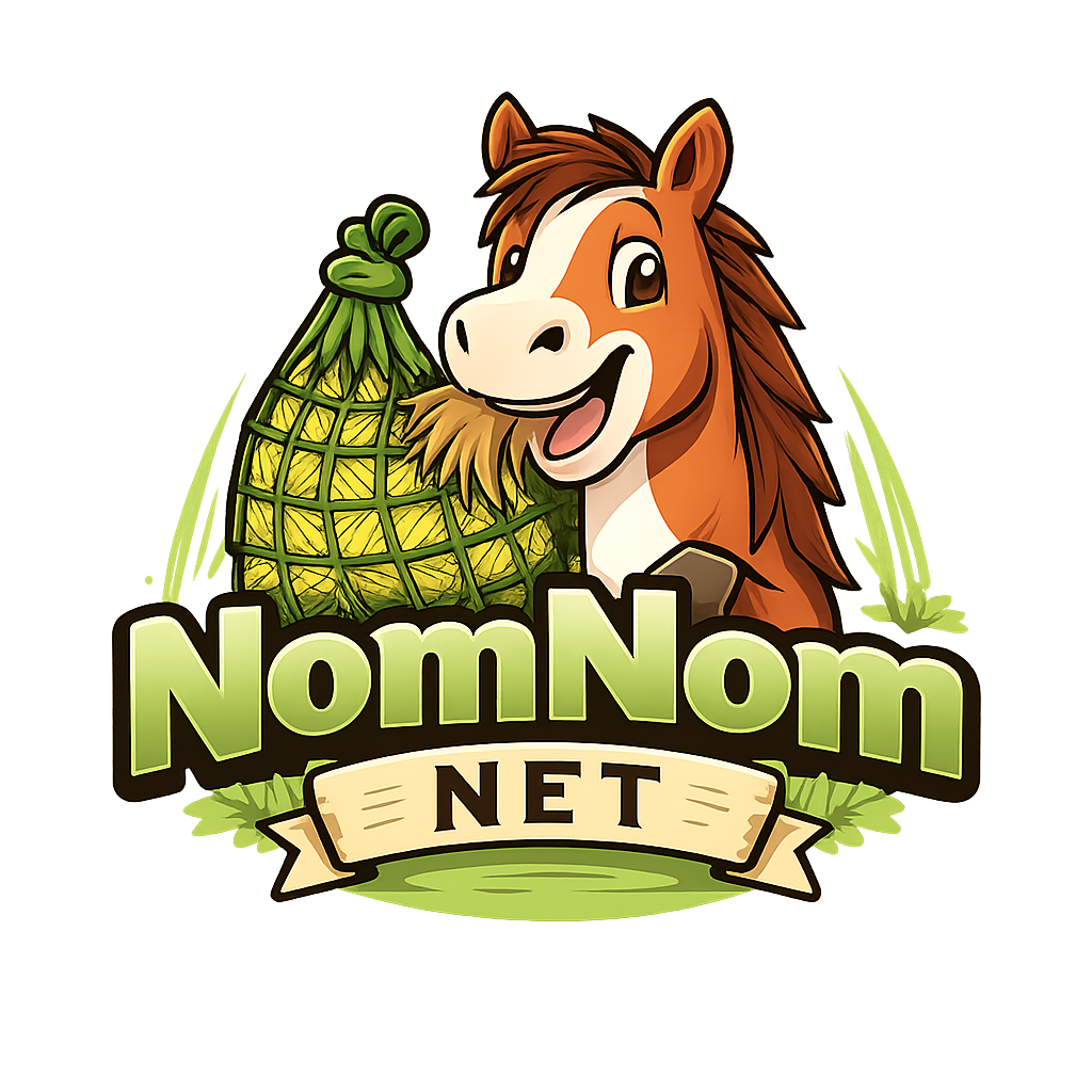NomNom Knotless Heavy-Duty Pony Overnight / Horse Day Hay Net