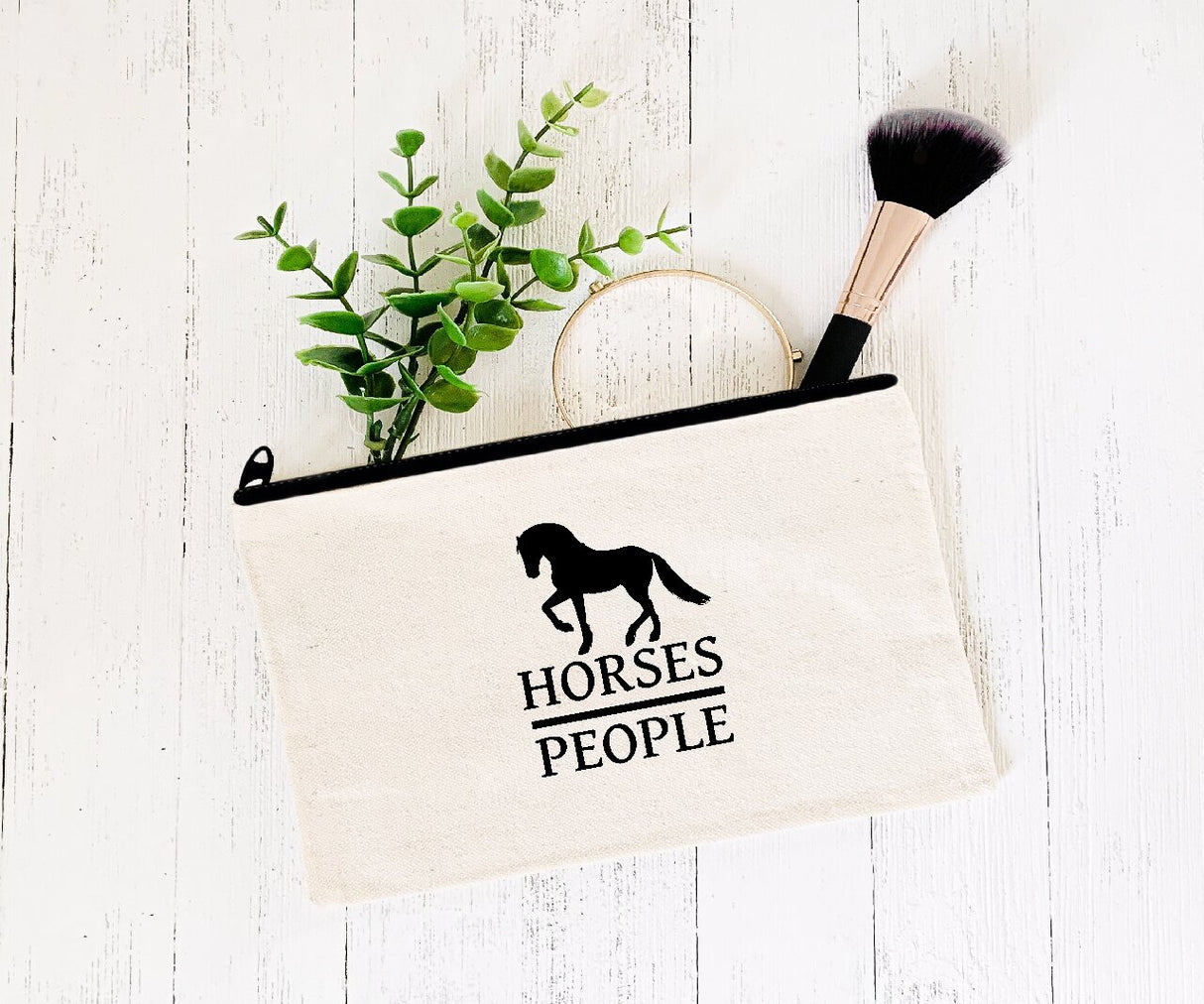 Horses Over People - Zipper Bags for Cosmetics, Pencils or Show Cash