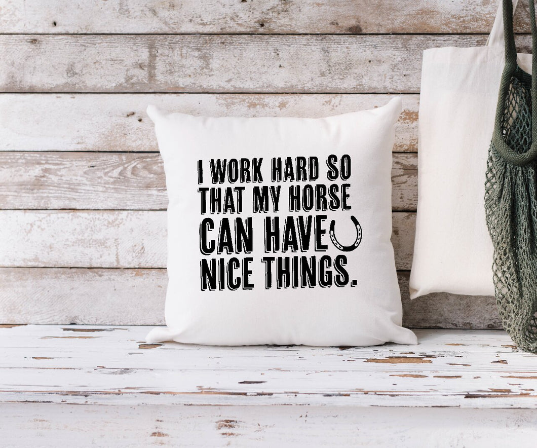 I Work Hard - Cushion Cover