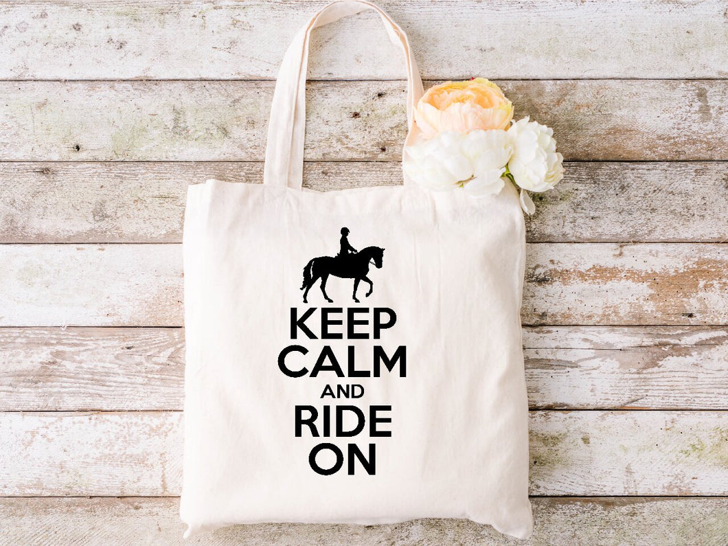 Keep Calm Ride On - Tote Bag