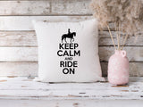 Keep Calm Ride On - Cushion Cover