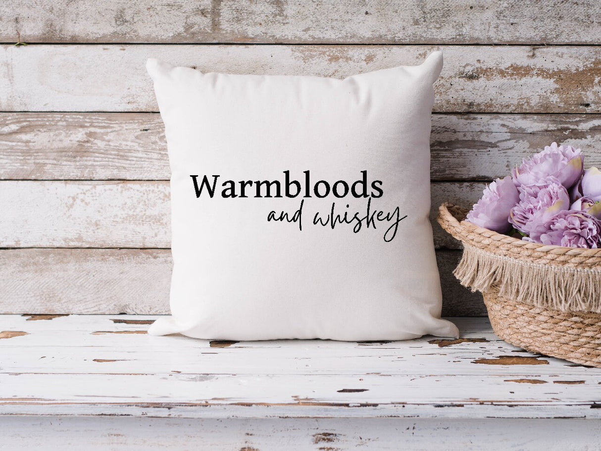 Warmbloods And Whiskey - Cushion Cover